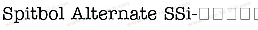 Spitbol Alternate SSi字体转换